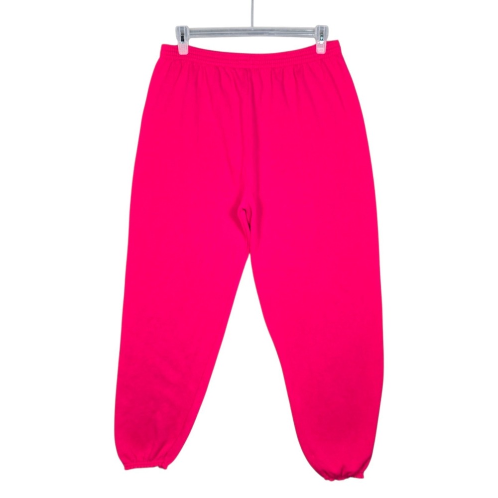 Vintage 90s Tultex Sweatpants Mens Size XL Drawstring Joggers Hot Pink USA